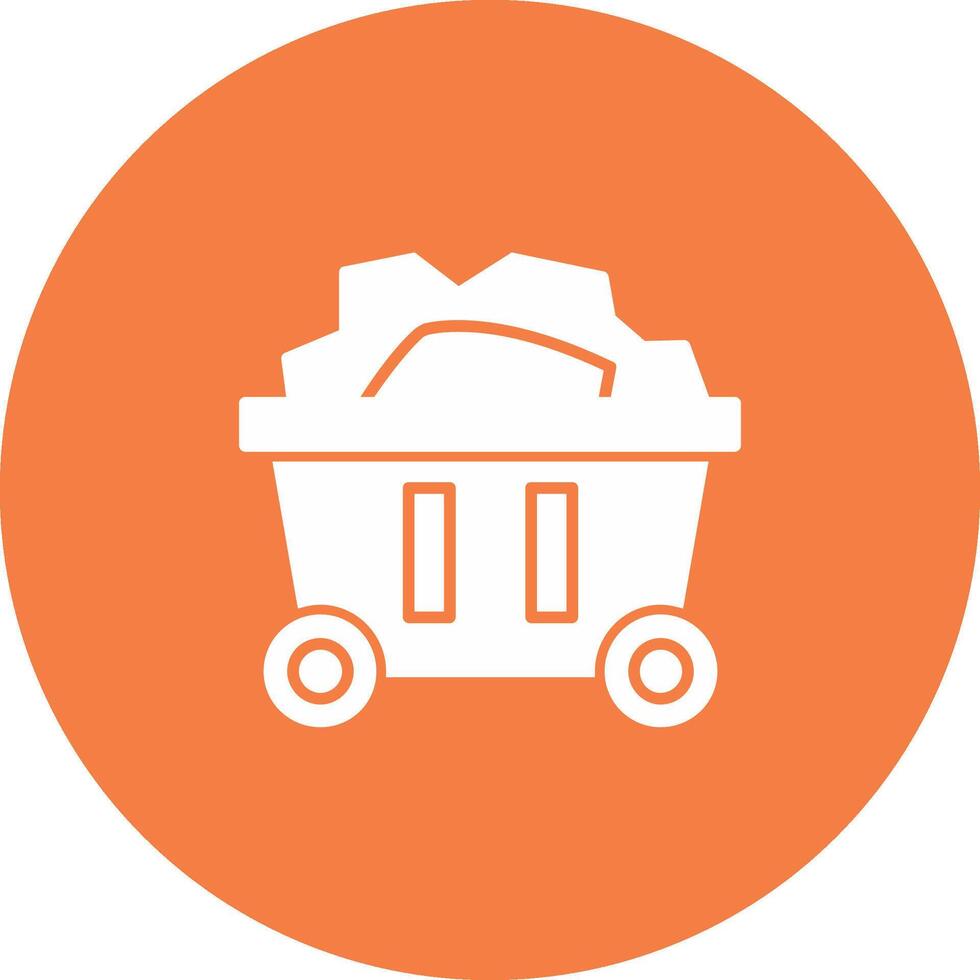 Mining Cart Icon Design Symbol vector