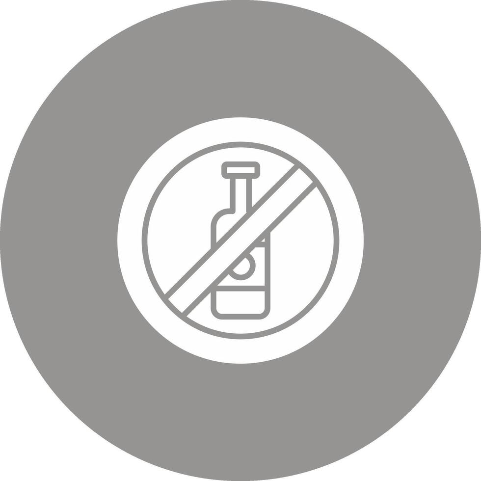 No Alcohol Icon Design Symbol vector