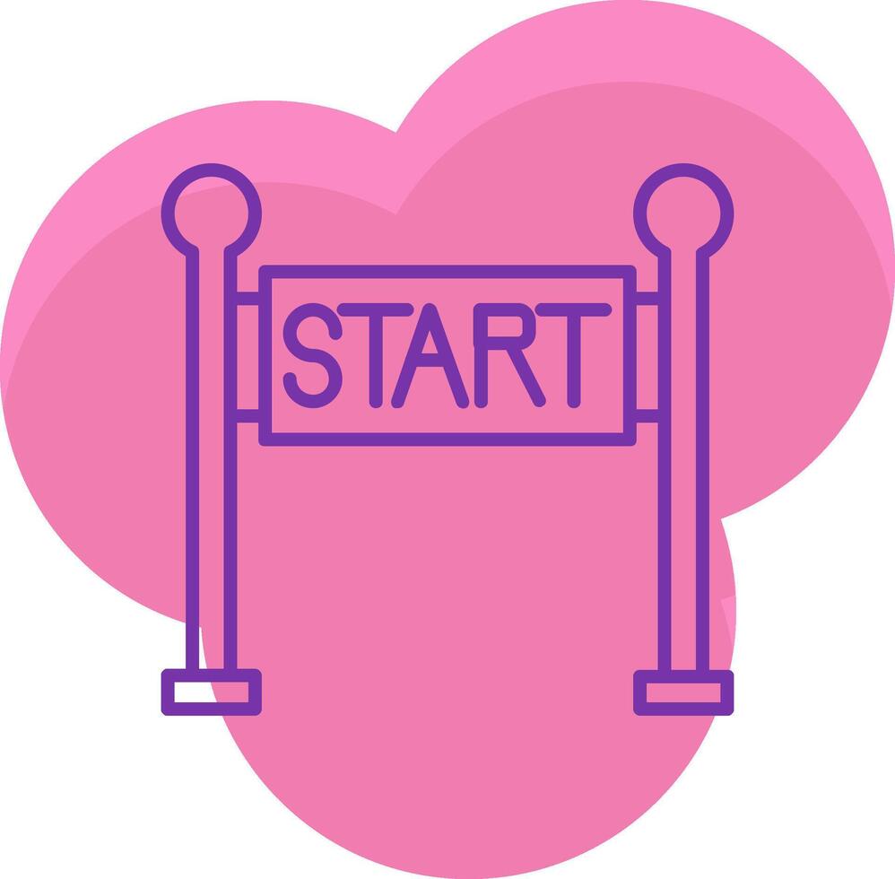 Start Line Icon Design Symbol vector