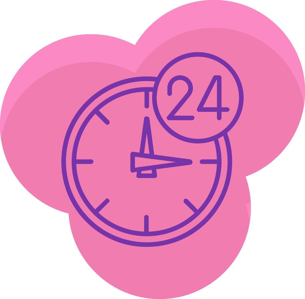 24 Hours Icon Design Symbol vector