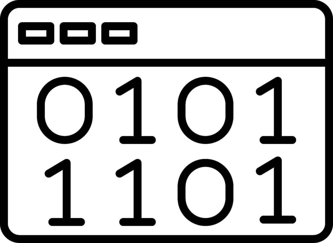 Binary Code Icon Design Symbol vector