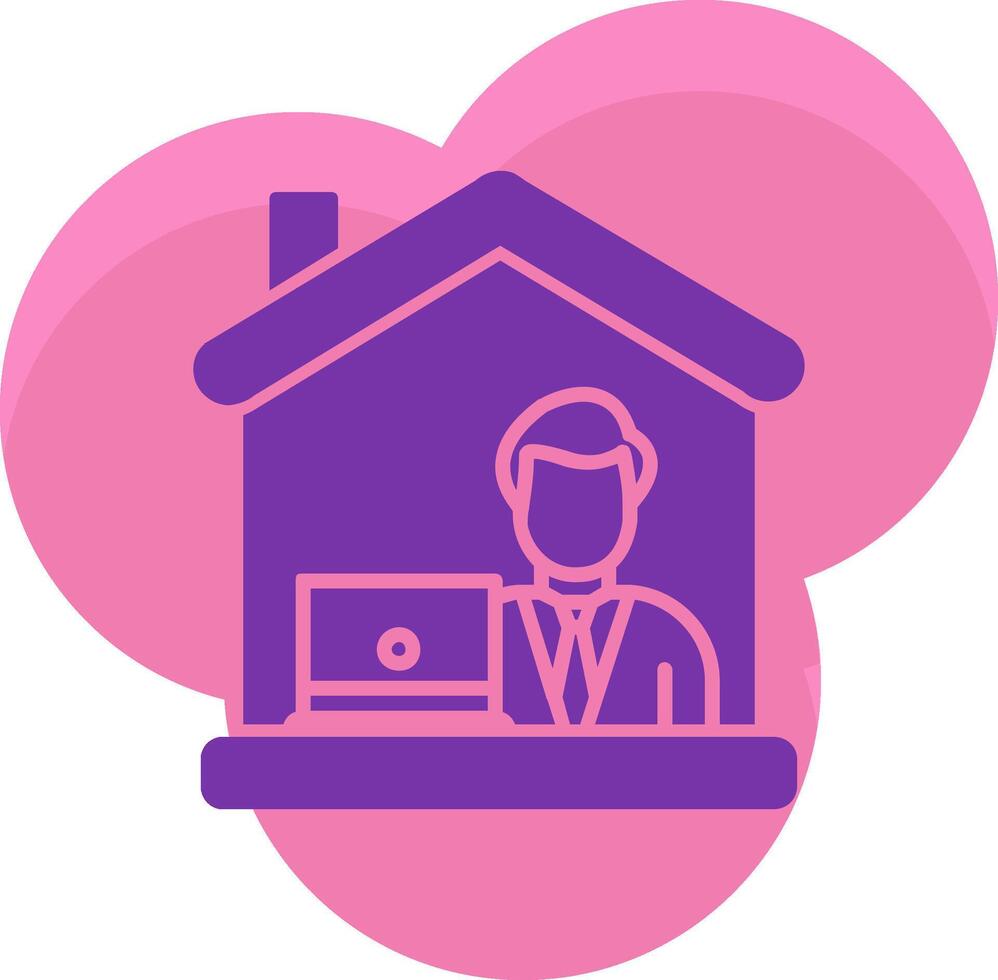Work From Home Icon Design Symbol vector