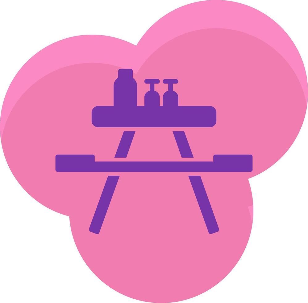 Picnic Table Icon Design Symbol vector
