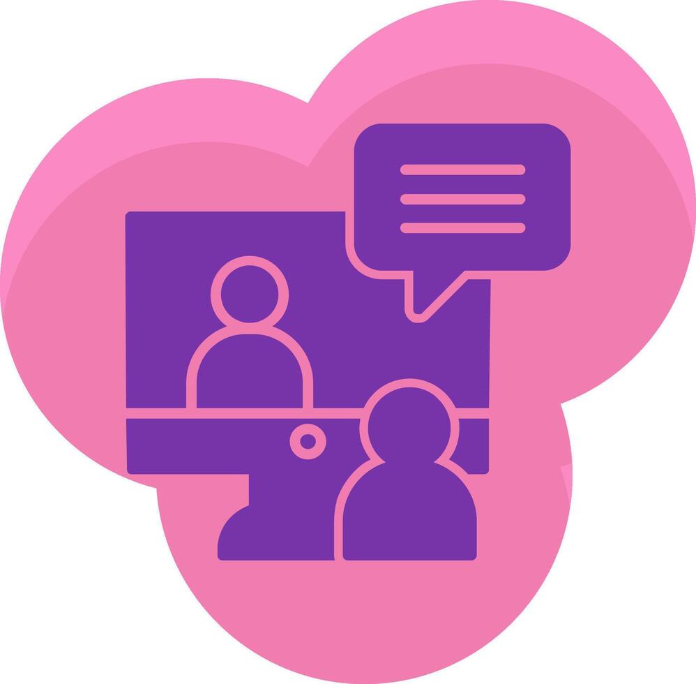Online Interview Icon Design Symbol vector