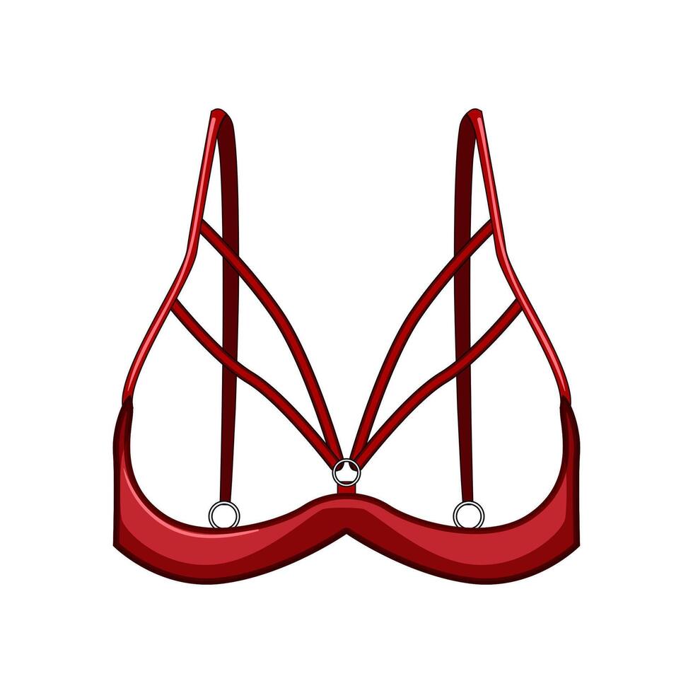 seductive bra sexy cartoon illustration vector