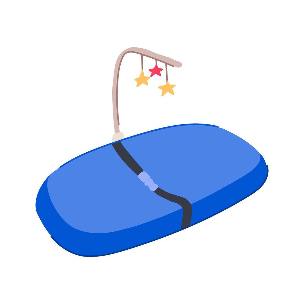 washable changing pad cartoon illustration vector