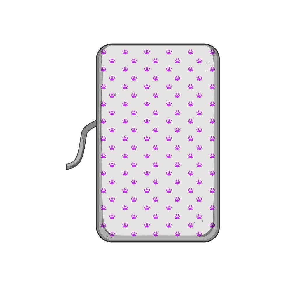 portable changing pad cartoon illustration vector