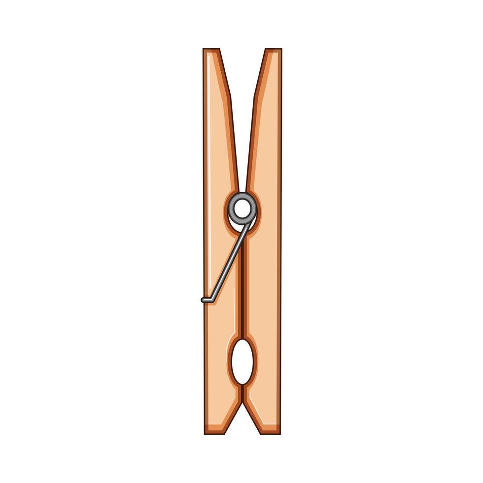 plastic clothespin cartoon illustration vector