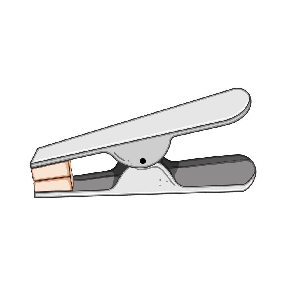 hold clothespin cartoon illustration vector
