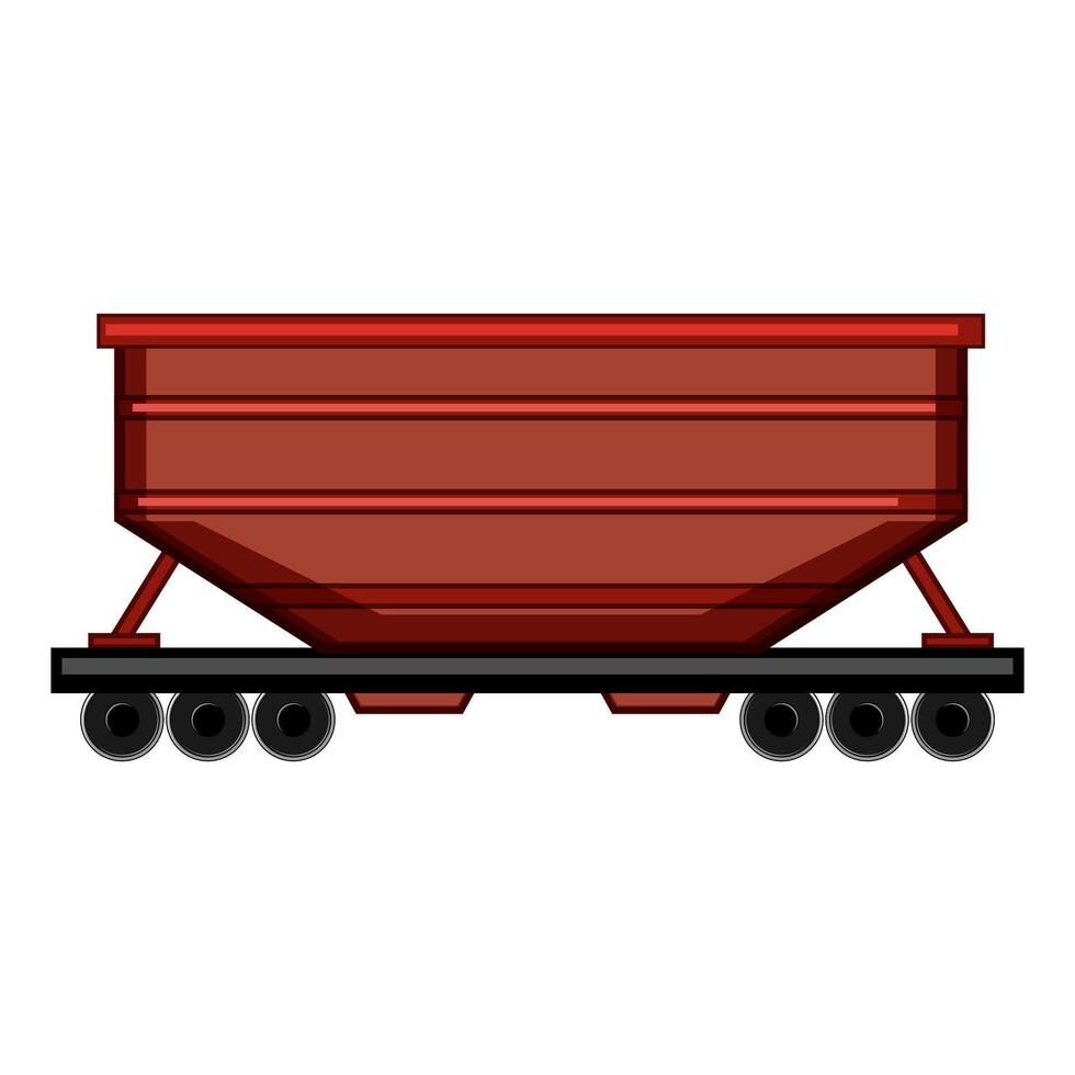 shipment coal wagon cartoon illustration vector