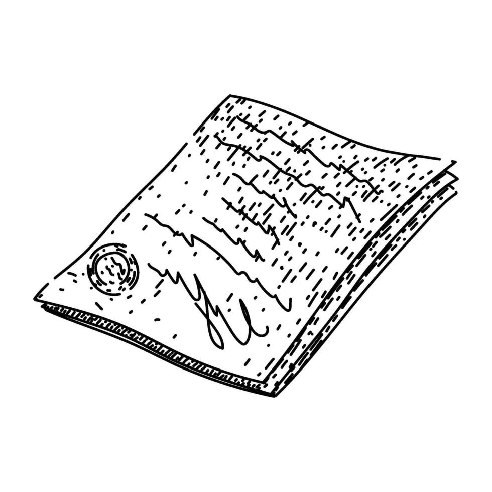 obligation contract sketch hand drawn vector