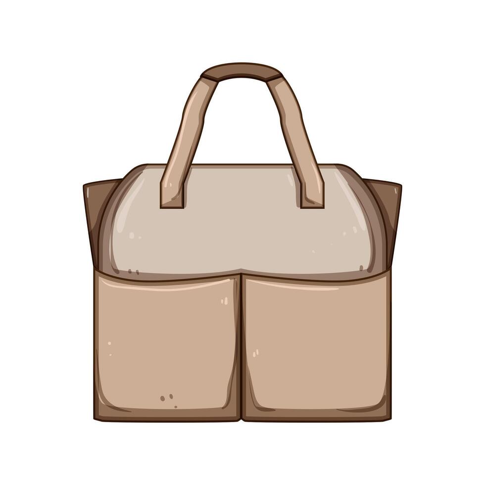 waterproof diaper bag cartoon illustration vector