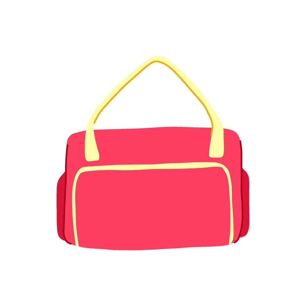 durable diaper bag cartoon illustration vector