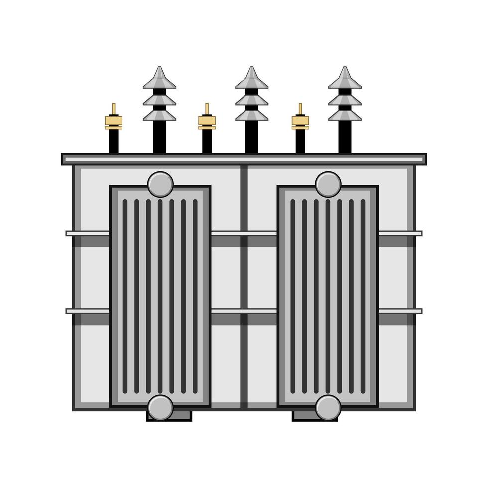 efficiency electrical transformer cartoon illustration vector