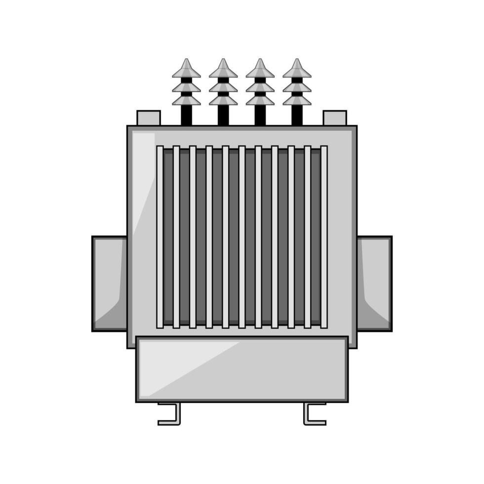 winding electrical transformer cartoon illustration vector