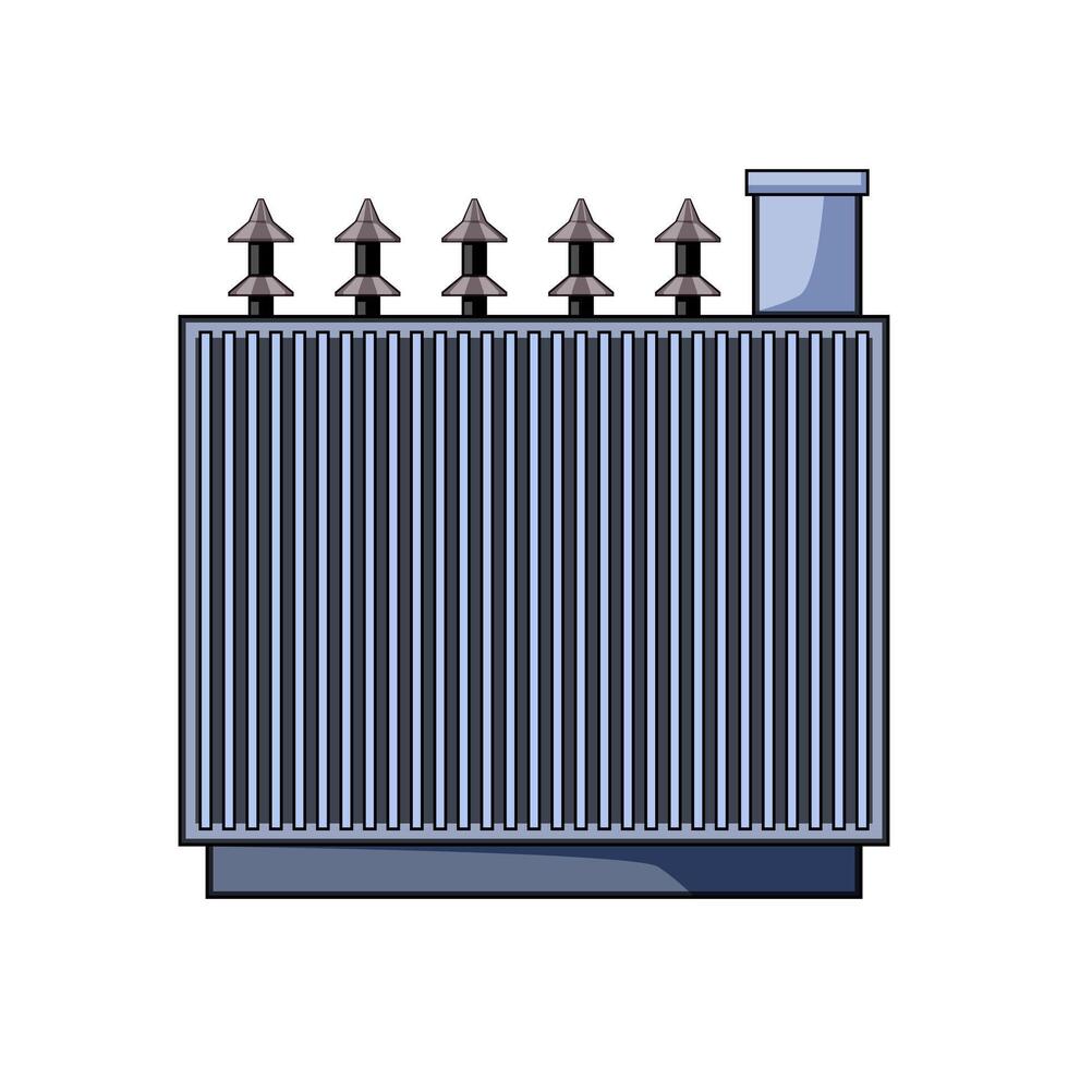 power electrical transformer cartoon illustration vector