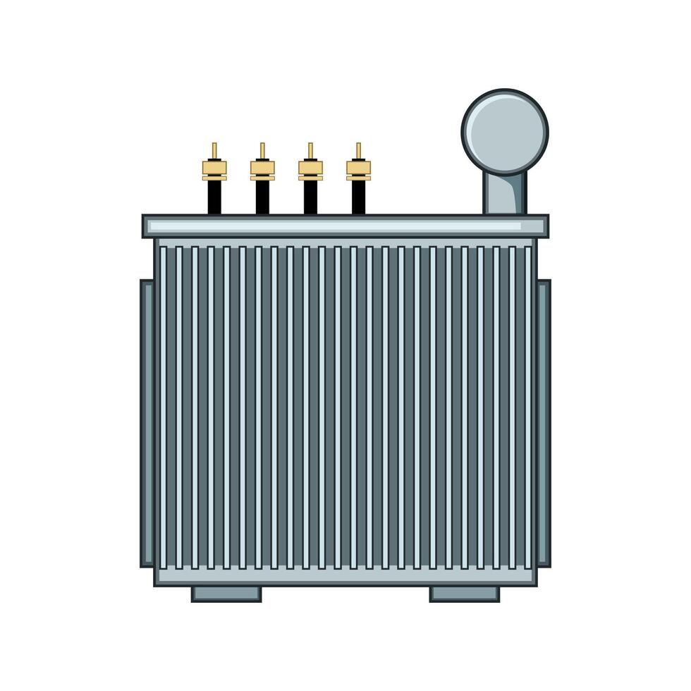 frequency electrical transformer cartoon illustration vector