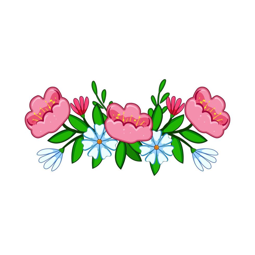 festival flower crown cartoon illustration vector