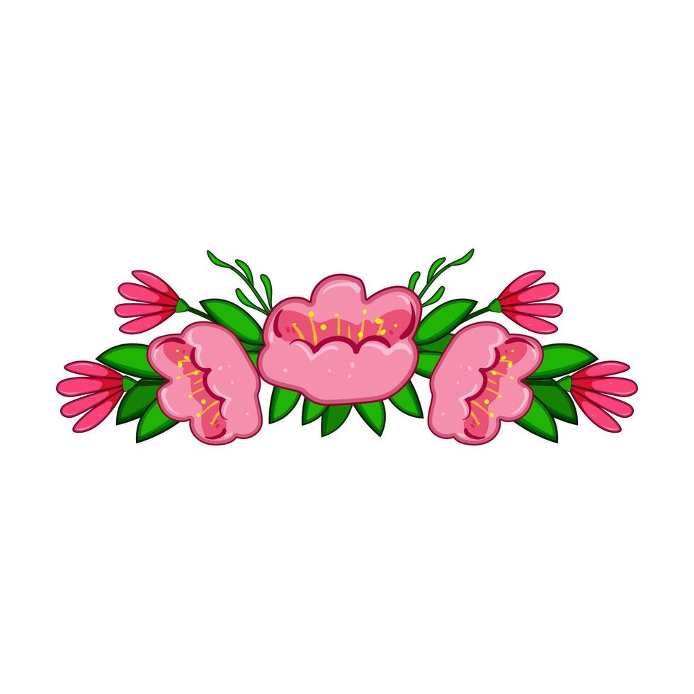 headpiece flower crown cartoon illustration vector