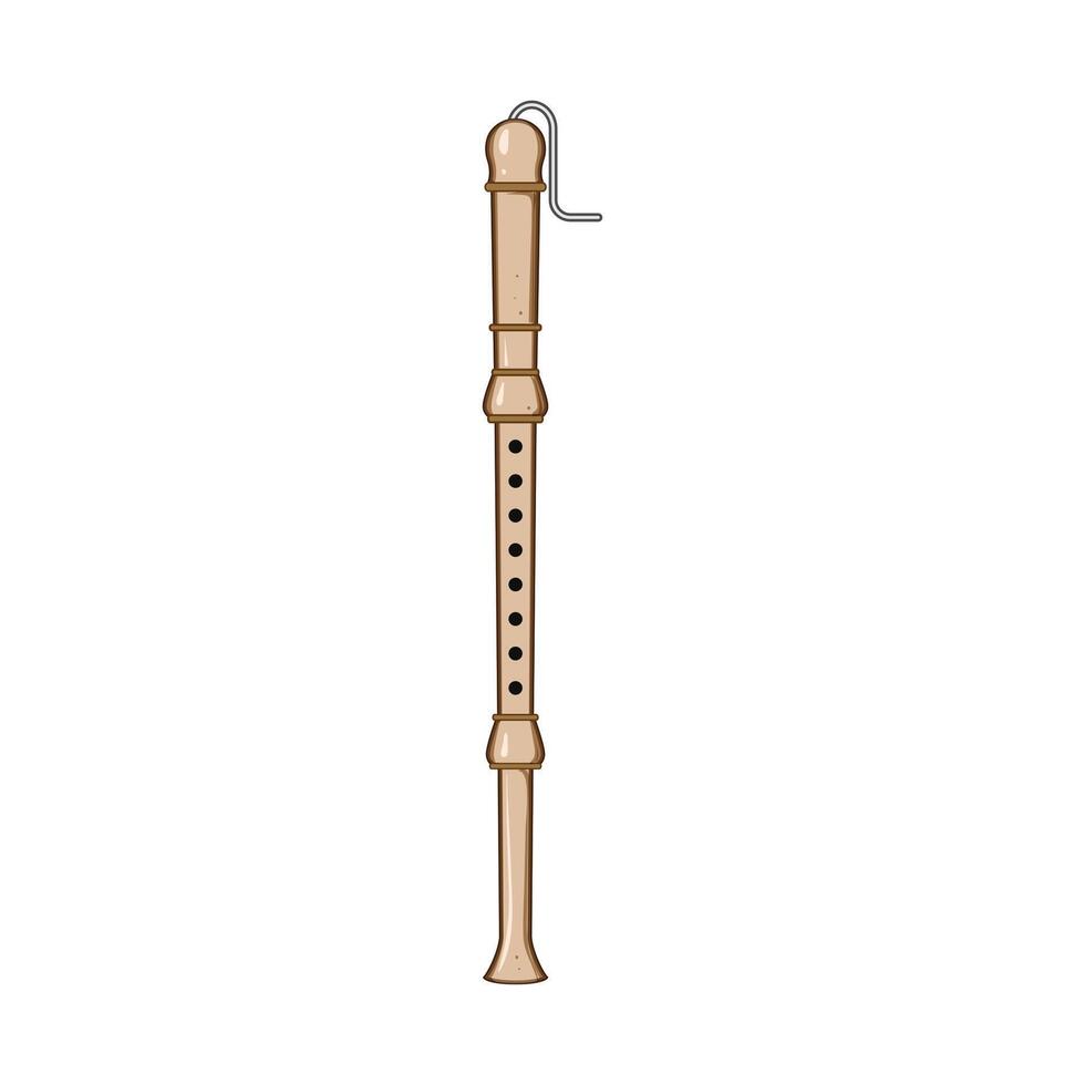 melody flute cartoon illustration vector