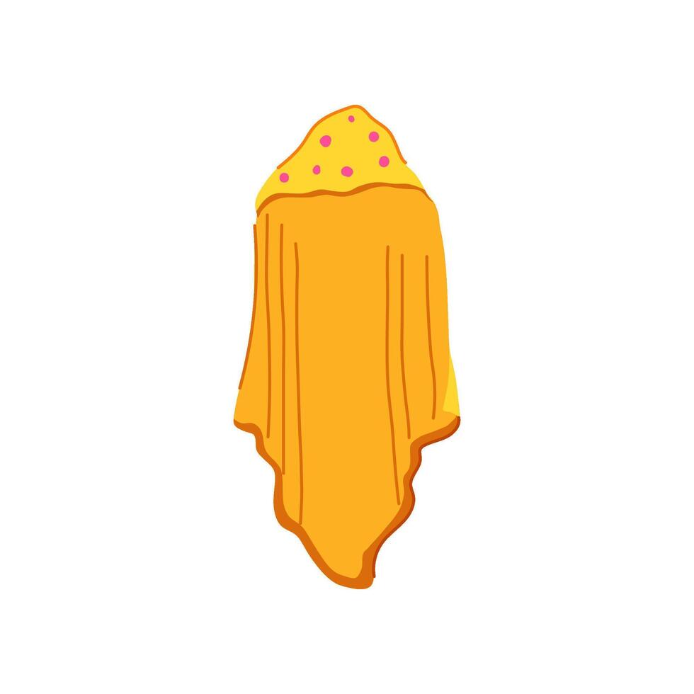organic hooded baby towel cartoon illustration vector