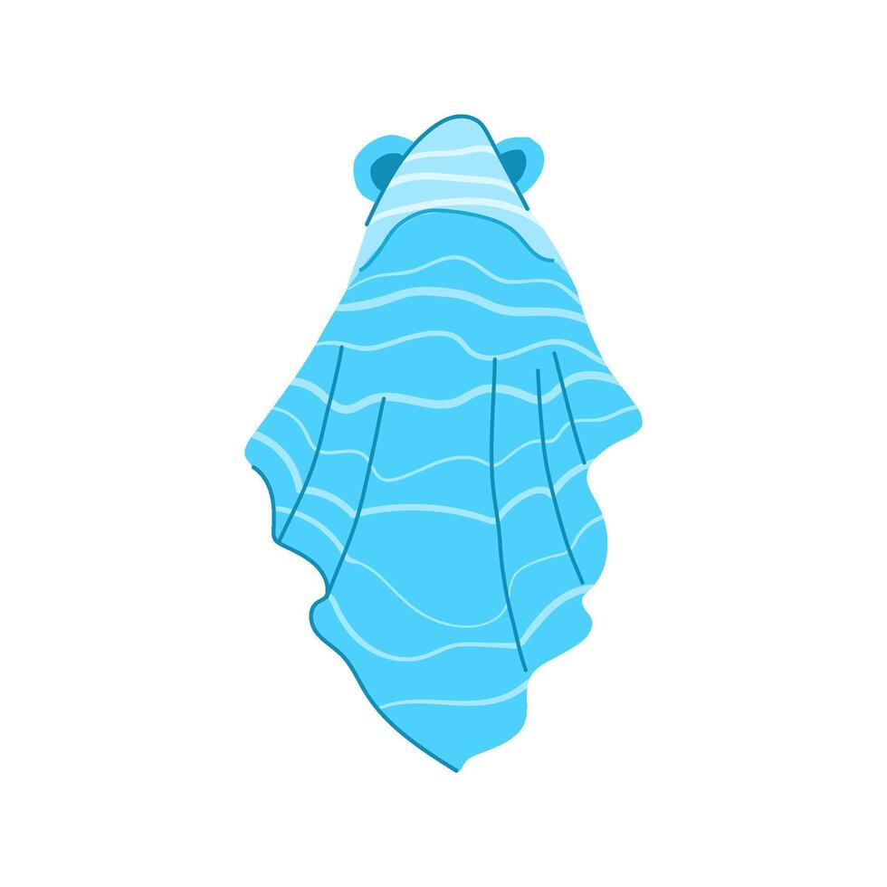 cute hooded baby towel cartoon illustration vector