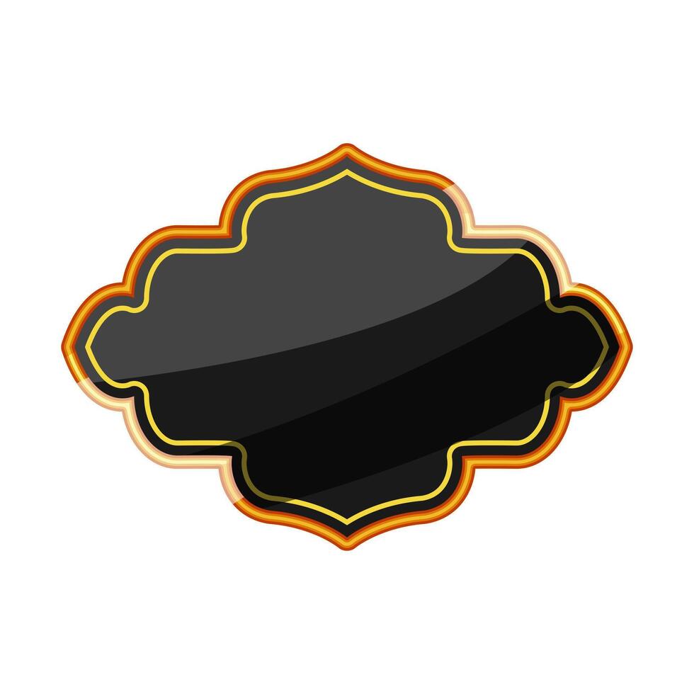 sophistication label golden luxury cartoon illustration vector