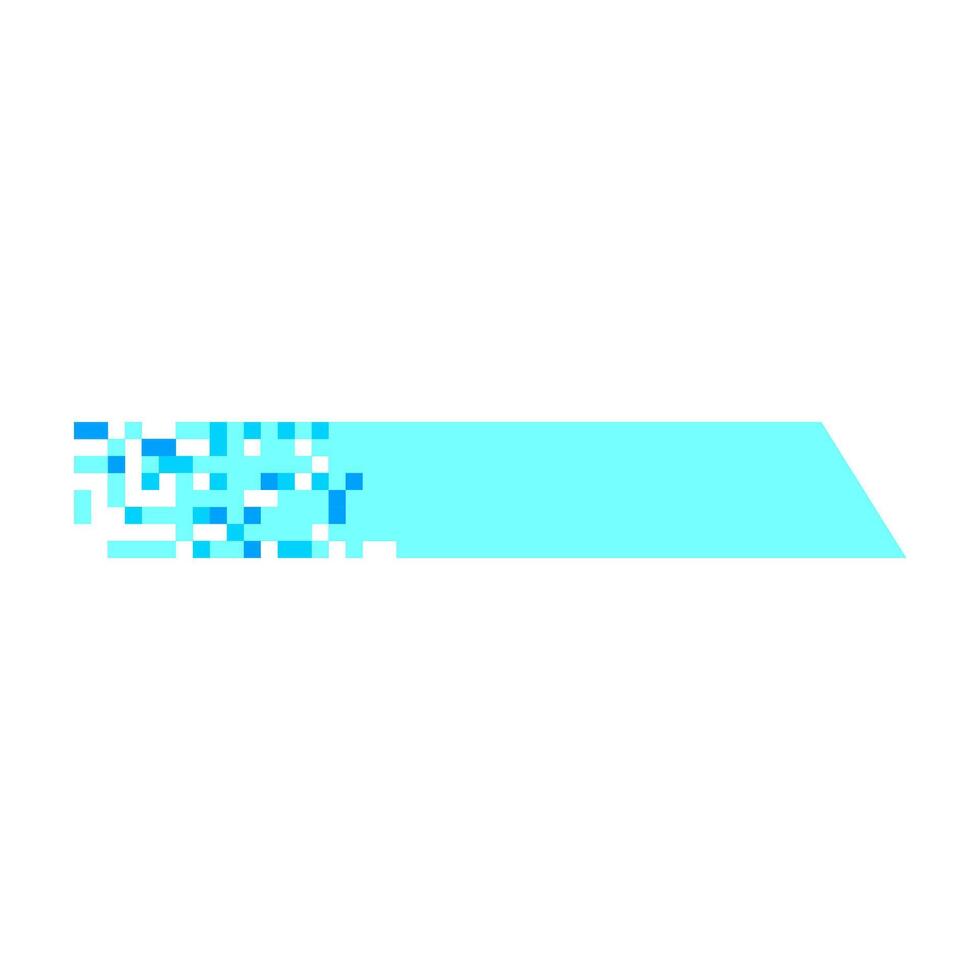 digital pixel banner cartoon illustration vector