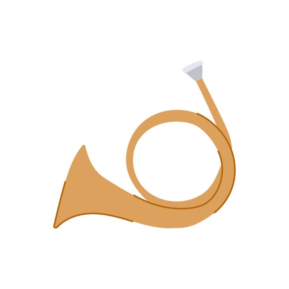 trumpet post horn cartoon illustration vector