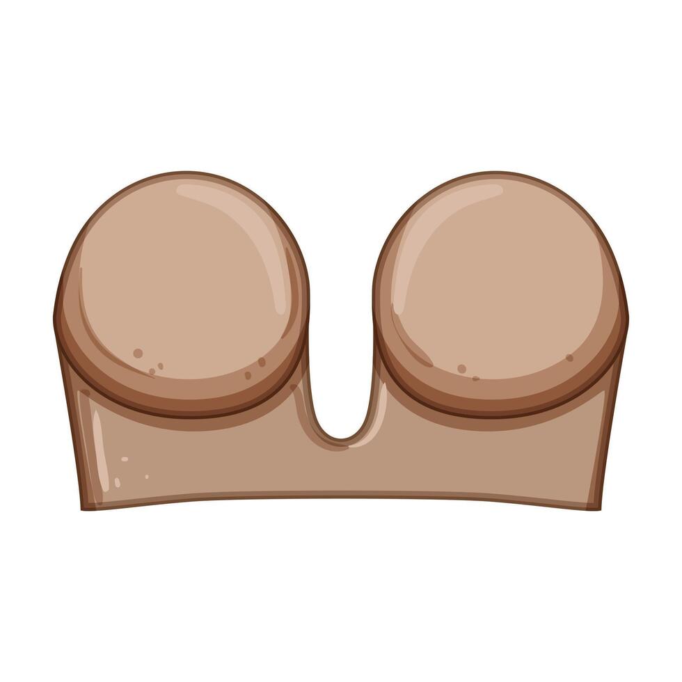up strapless bra cartoon illustration vector
