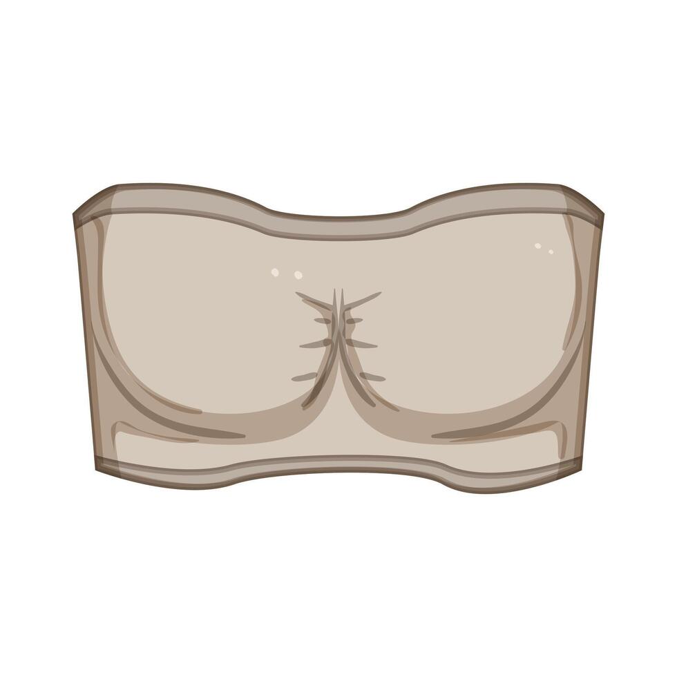 backless strapless bra cartoon illustration vector