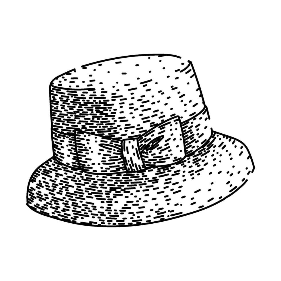 beach sunhat sketch hand drawn vector