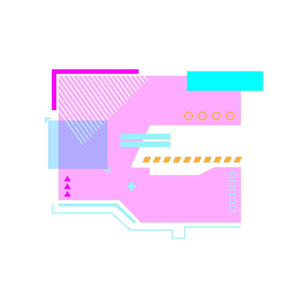 hardware tech banner cartoon illustration vector