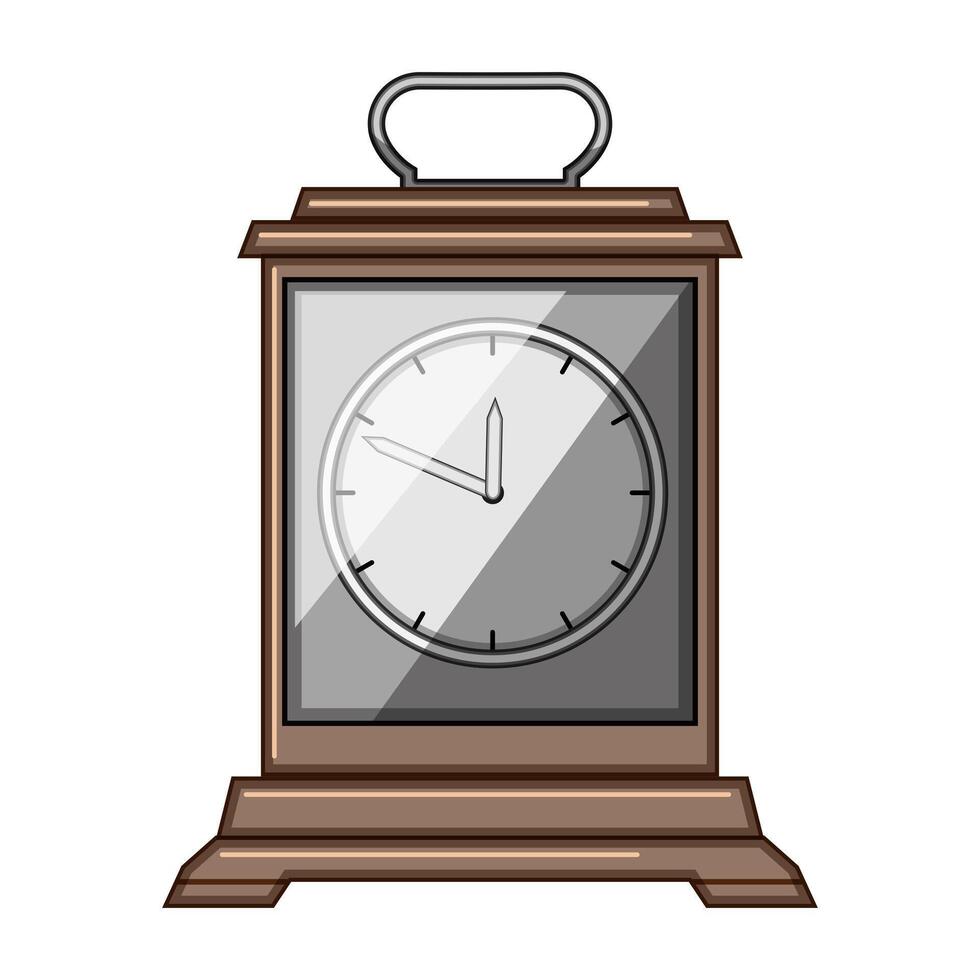 loud travel alarm clock cartoon illustration vector