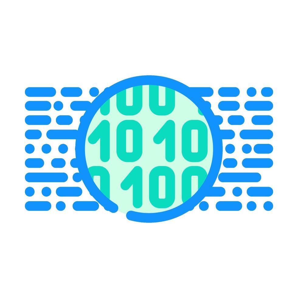 binary code big data color icon illustration vector