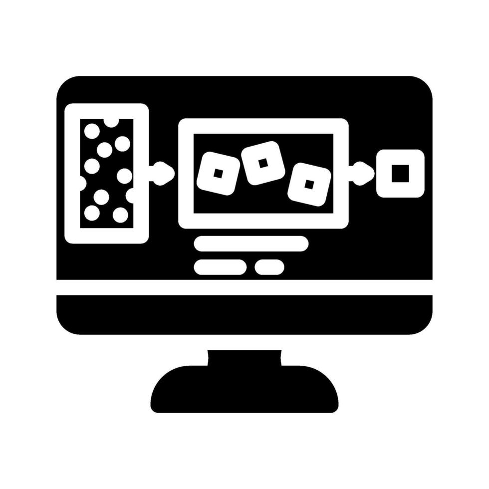 real time stream glyph icon illustration vector