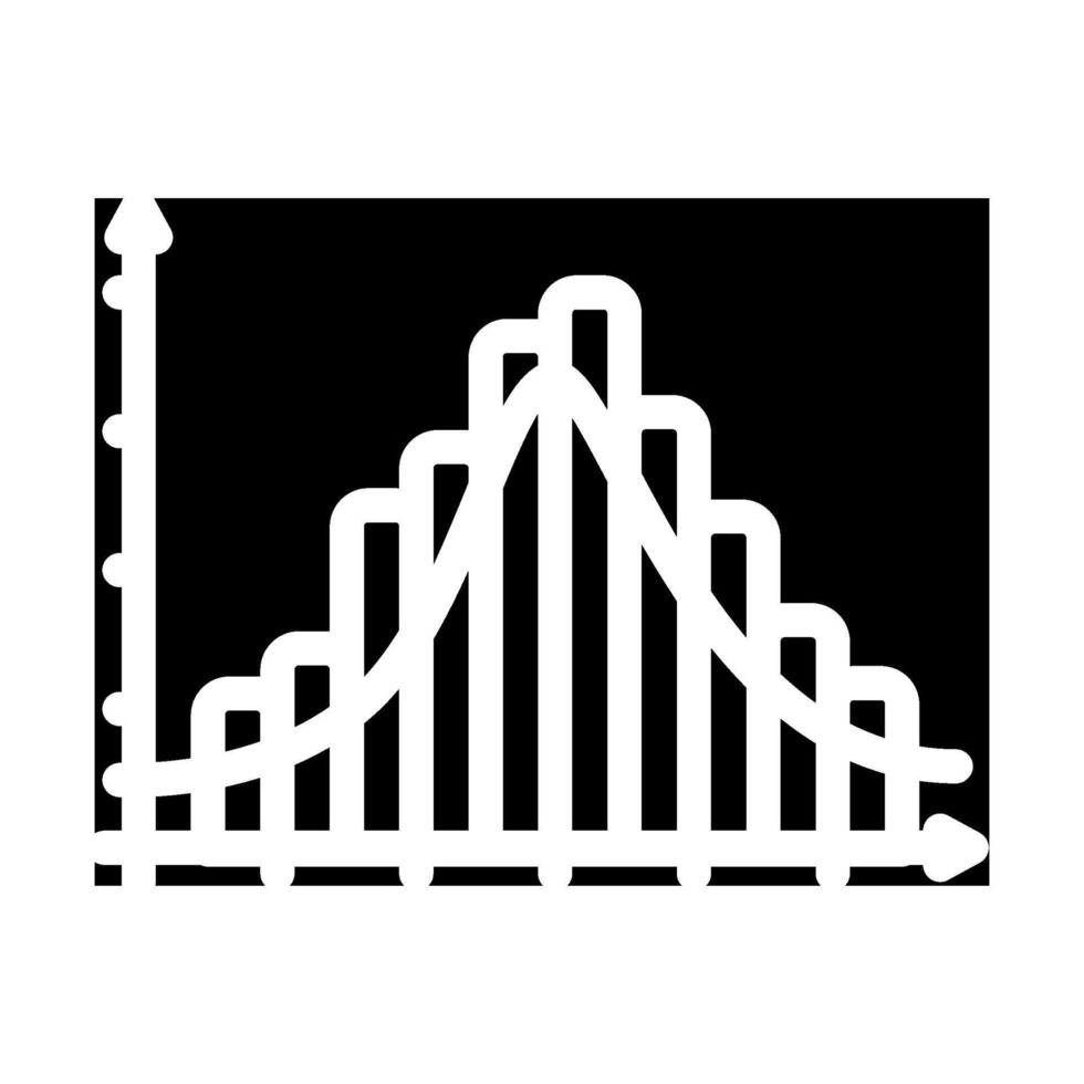 histogram big data glyph icon illustration vector