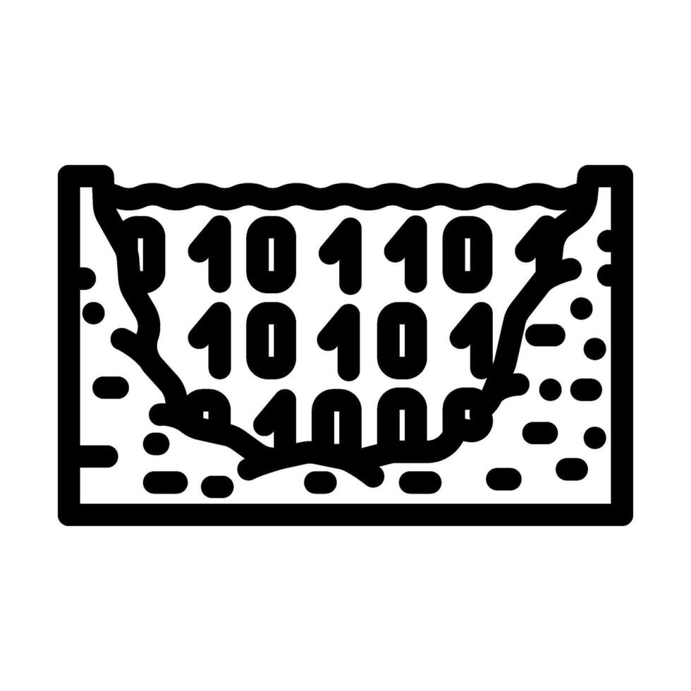 lake big data line icon illustration vector