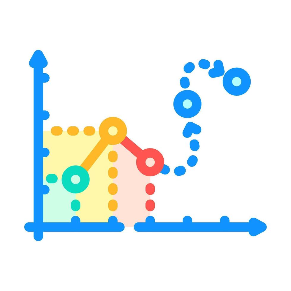 predictive analytics color icon illustration vector