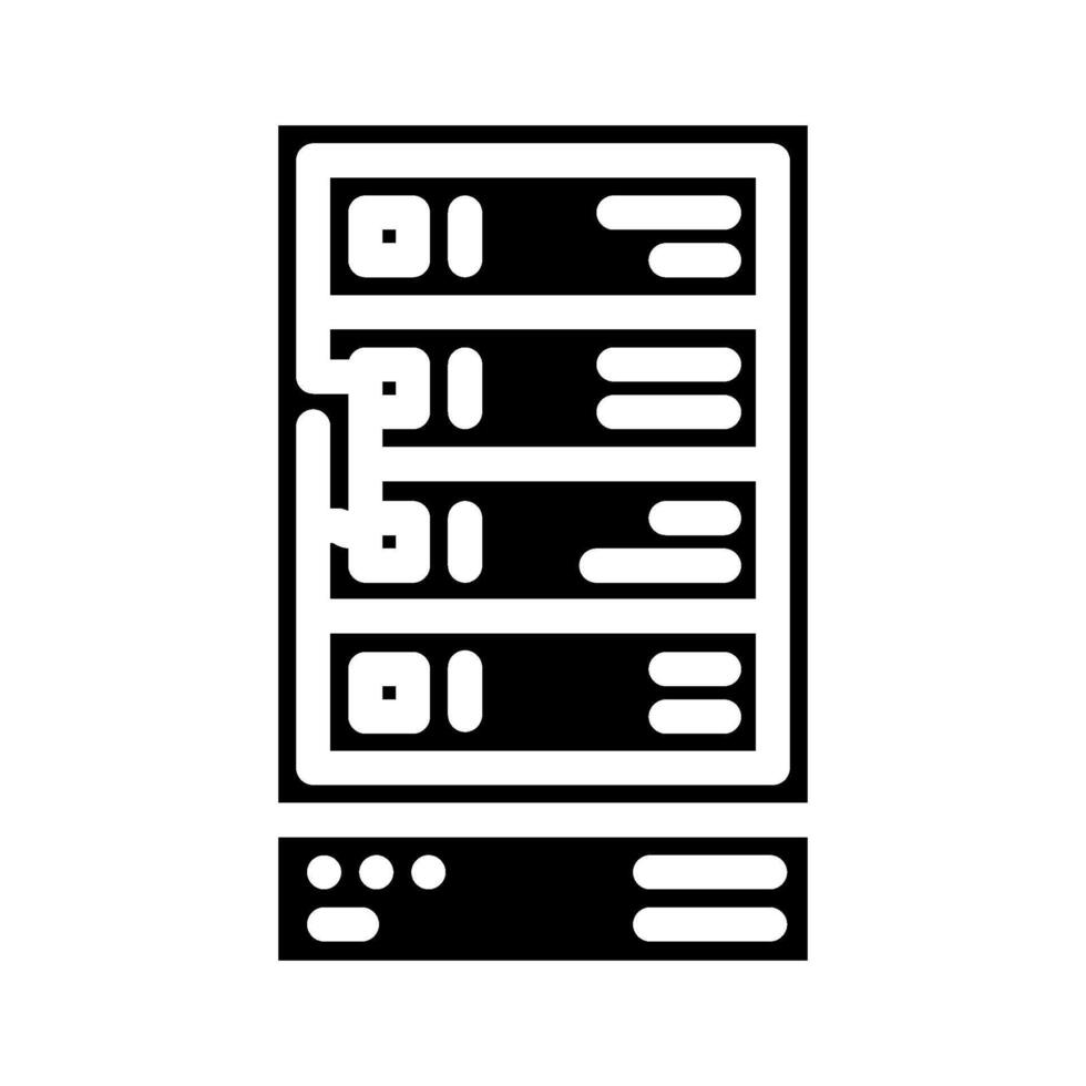 storage disks big data glyph icon illustration vector