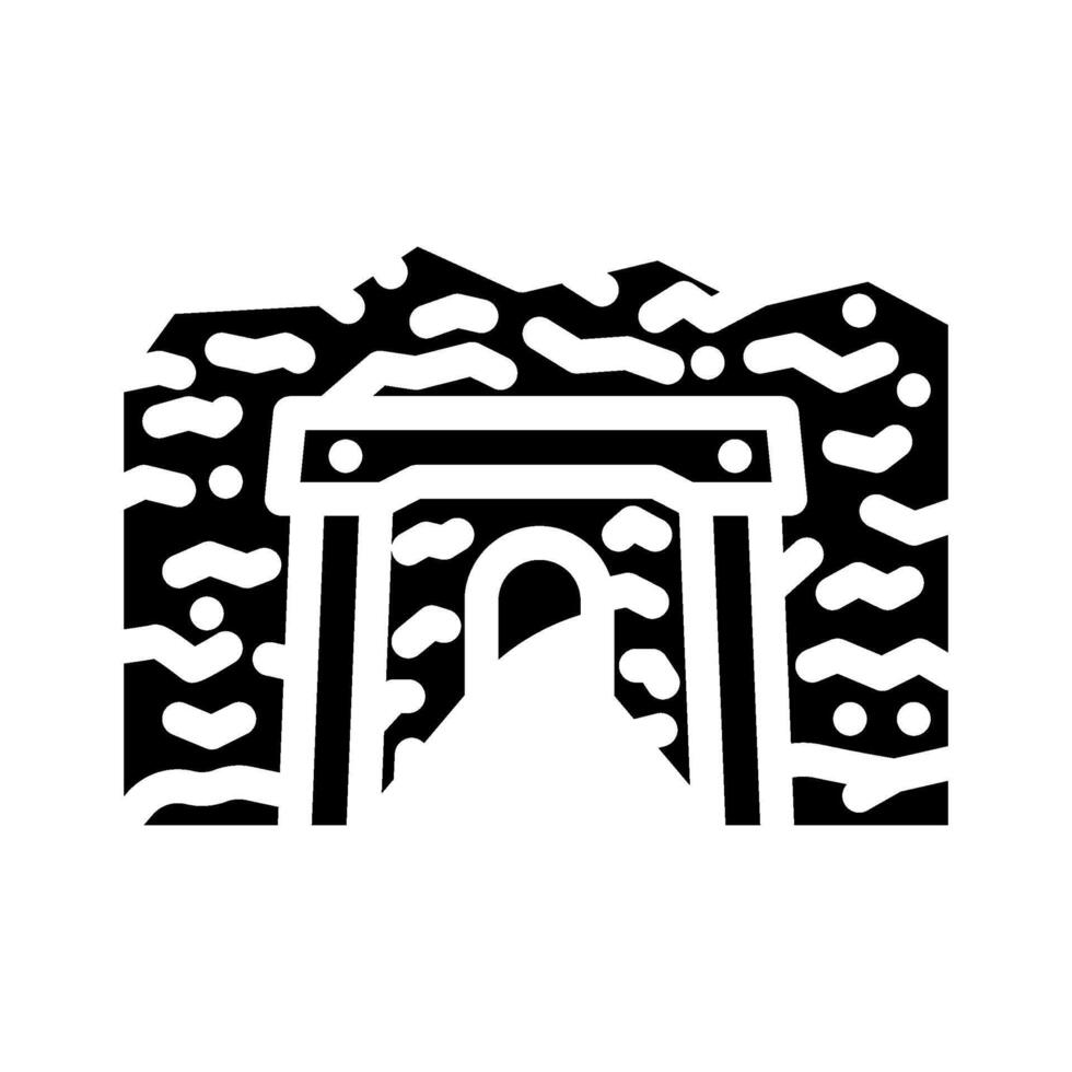 coal mine industry glyph icon illustration vector
