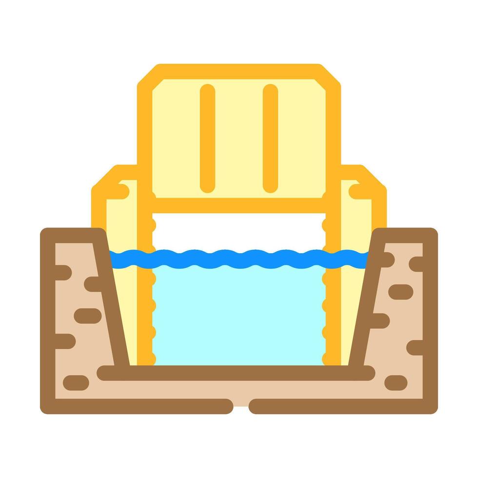 canal system industry color icon illustration vector