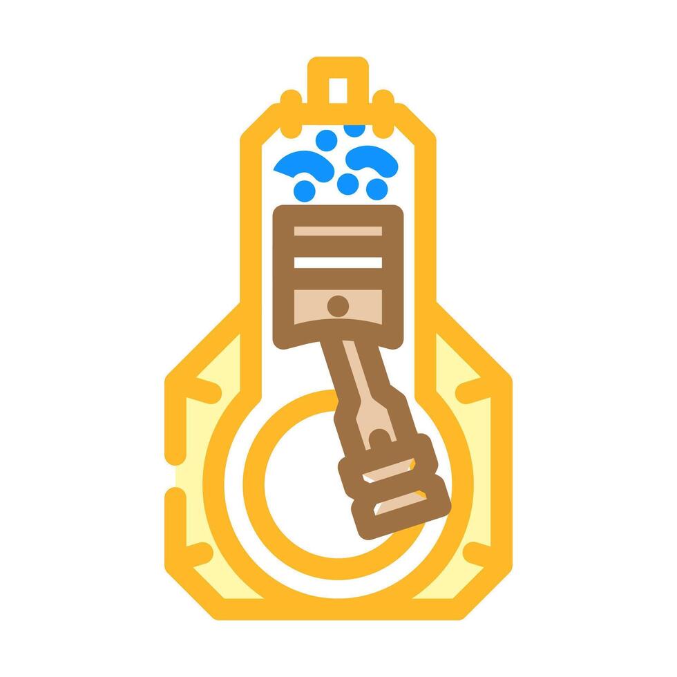 internal combustion engine industry color icon illustration vector