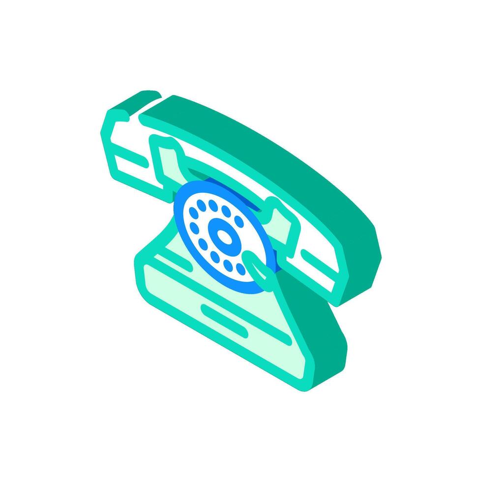 telephone industry isometric icon illustration vector