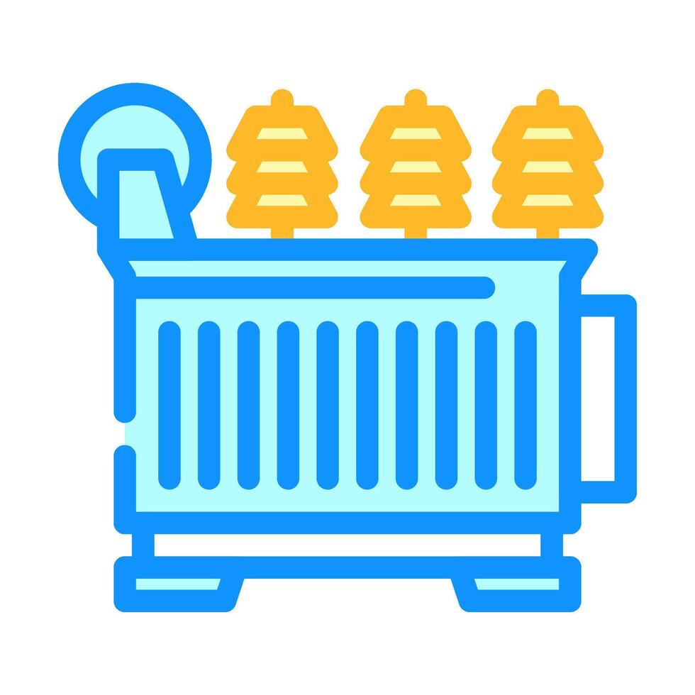 electrical transformer industry color icon illustration vector