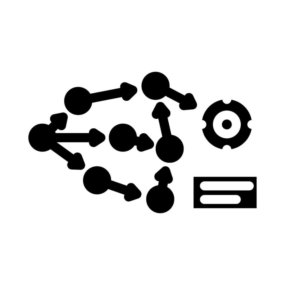 model accuracy gauge machine learning glyph icon illustration vector