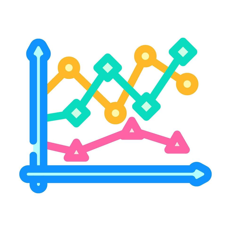 data points plot machine learning color icon illustration vector