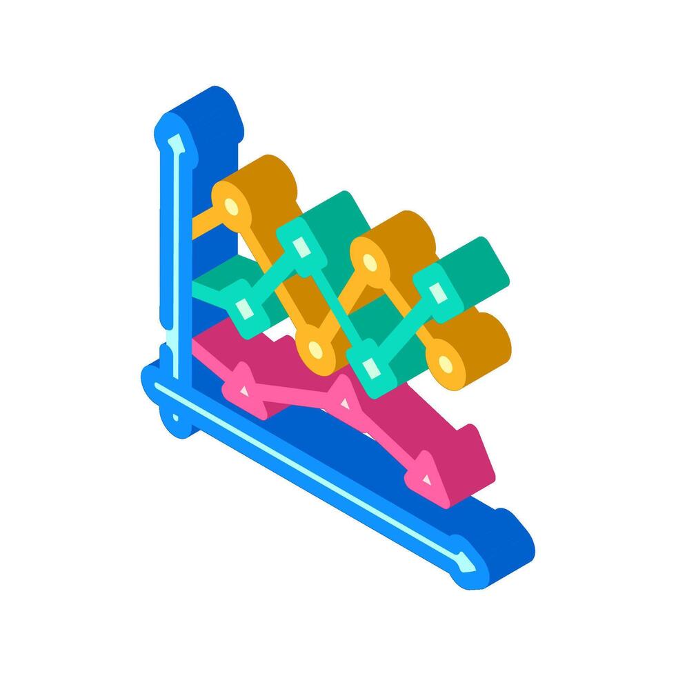 data points plot machine learning isometric icon illustration vector