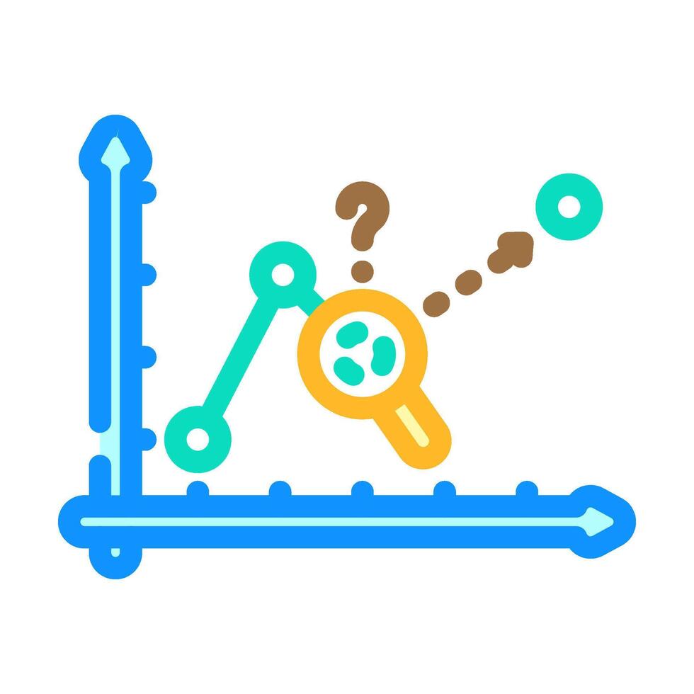 predictive analytics machine learning color icon illustration vector