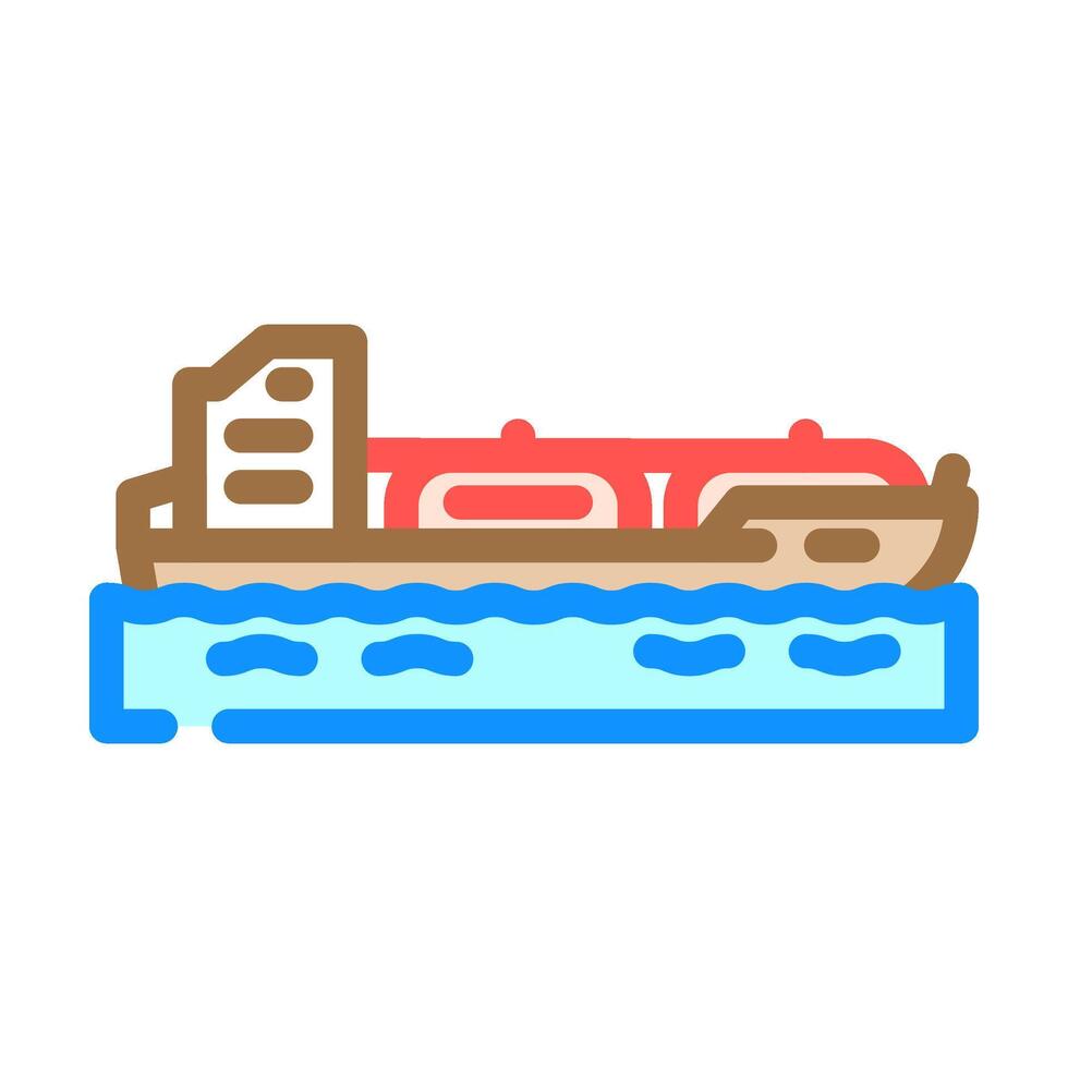 liquefied petroleum gas carrier color icon illustration vector